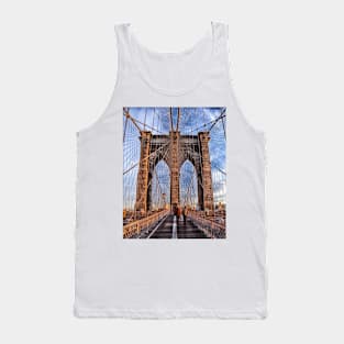 Vintage New York City Skyline Brooklyn Bridge Tank Top